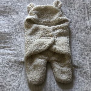 XMWEALTHY White Plush Swaddle Blanket